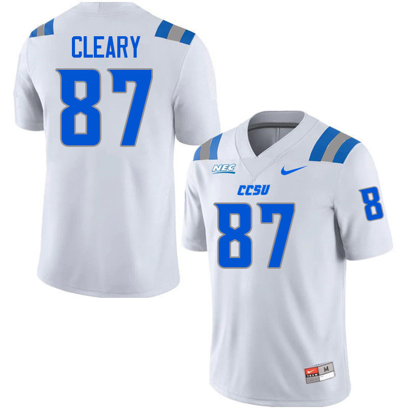 Central Connecticut Blue Devils #87 Peter Cleary College Football Jerseys,Uniforms-White